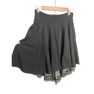 Effie’s Heart Skirt Sz M Pima Cotton Black Skirt Flowy Midi Cocktail Dark Fairy